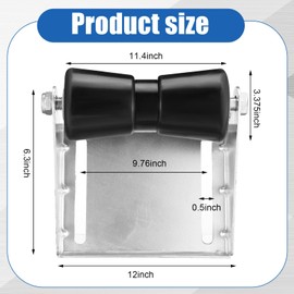 Gisafai Boat Keel Roller Assembly Kit with Roller Shaft and Brackets (12 Inch)