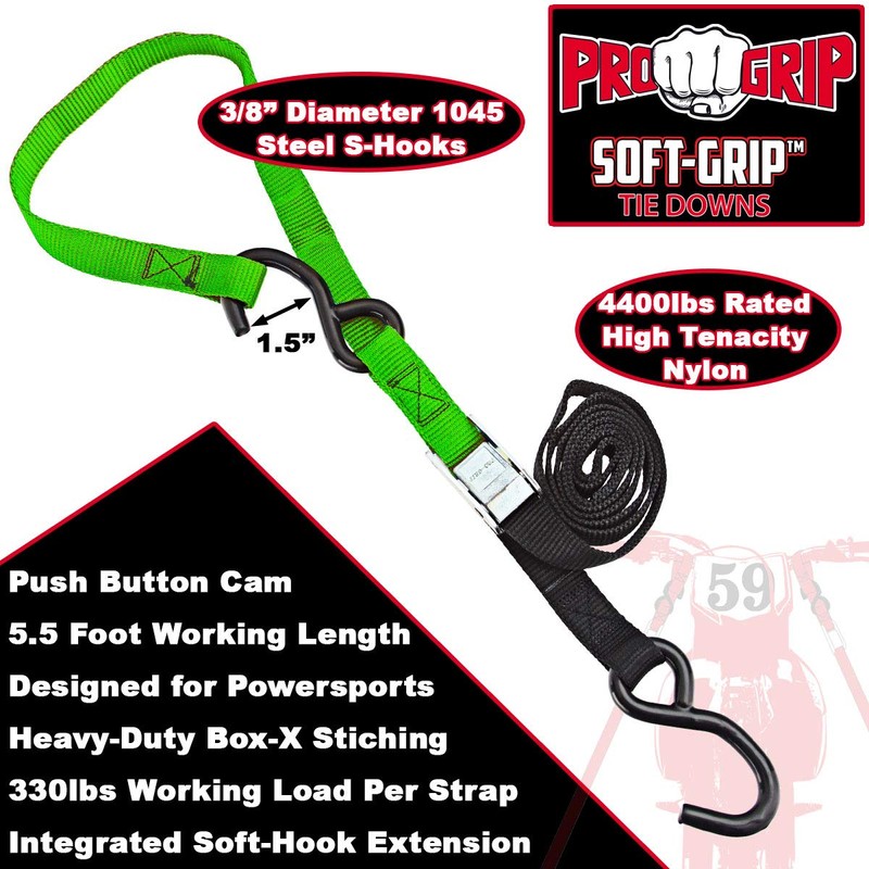 Progrip Powersports Progrip Powersports Motorcycle Soft Loop Tie Down Straps
