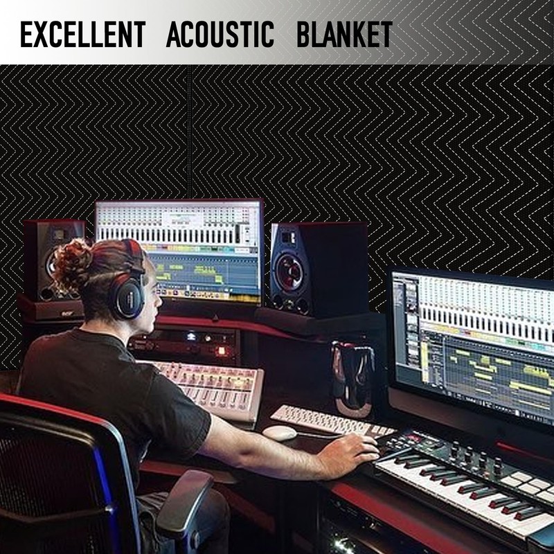 2PCS Large Sound Dampening Blanket,96" x 80" Sound Absorbing Studio