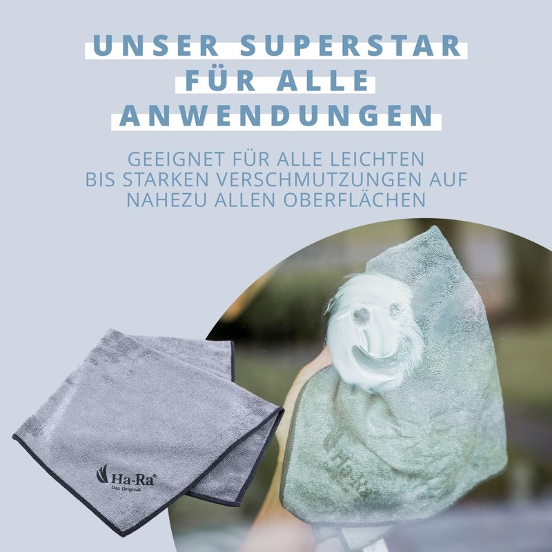Ha-Ra Star Cloth Anthracite I Microfibre Cloth for Surface Cleaning