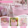 1 Pack Pink Round Tablecloth, Party Tablecloth for 5FT Round