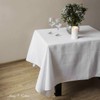 Linen & Cotton Elegant Jacquard Striped Tablecloth Fabric Table Linen