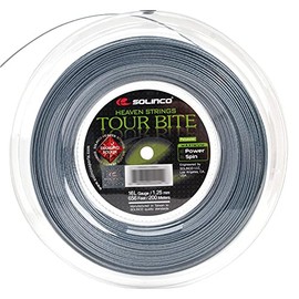 Solinco Unisex's Tour Bite Diamond Rough 200M Silver String Reel-1,25 mm, 1.25 mm