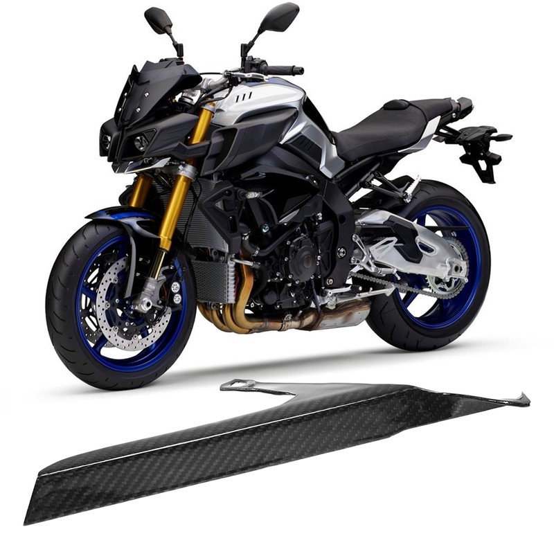 3K Carbon Fiber Motorcycle Chain Guard Cover Shield Protector Replacement