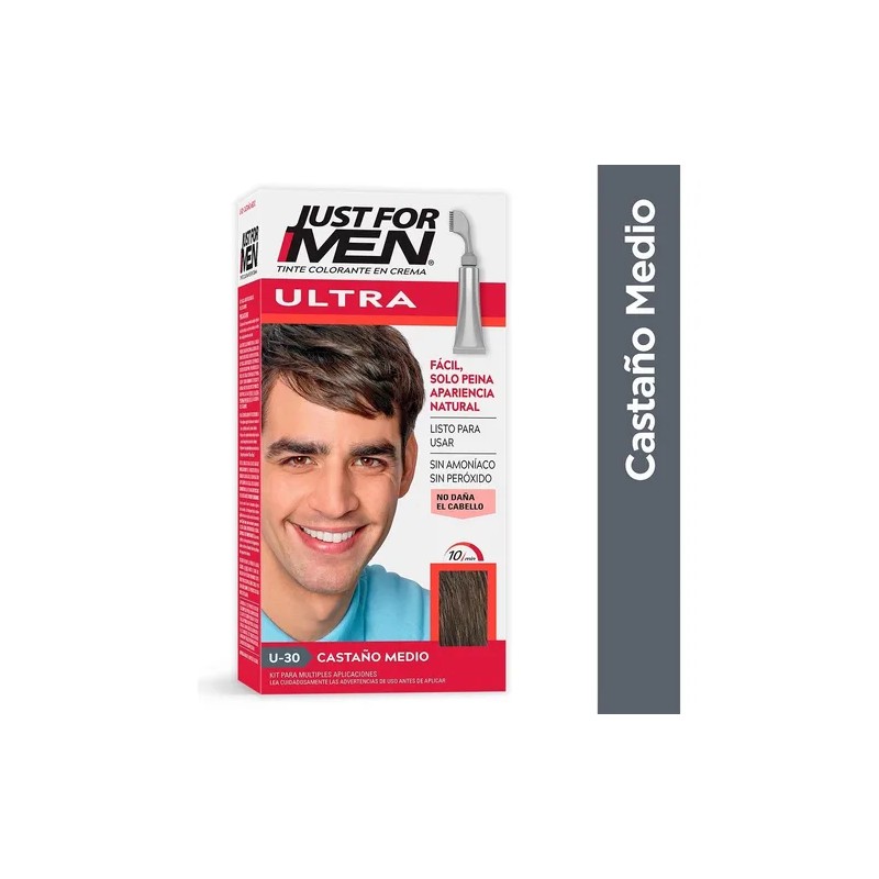 Tinte de Cabello Just For Men Ultra Castaño Medio U30