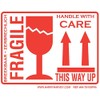 100 Fragile, This Way Up Labels Stickers - Red & White - Harry Harvey