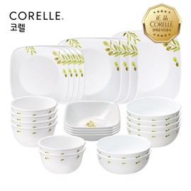 Corel Olive Garden Square 6-Person 24P Home Set / 코렐 올리브가든 사각 6인 24P 홈세트