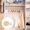 sourcing map 6Pcs Wooden Closet Rod Holders, Wardrobe Rod Brackets