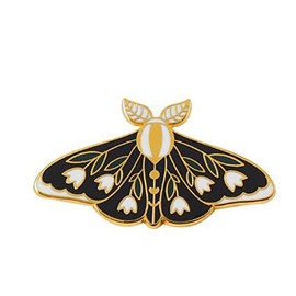 Lily of the Valley Butterflys Moth Hard Enamel Pins Vine Flying insects Brooches (1)