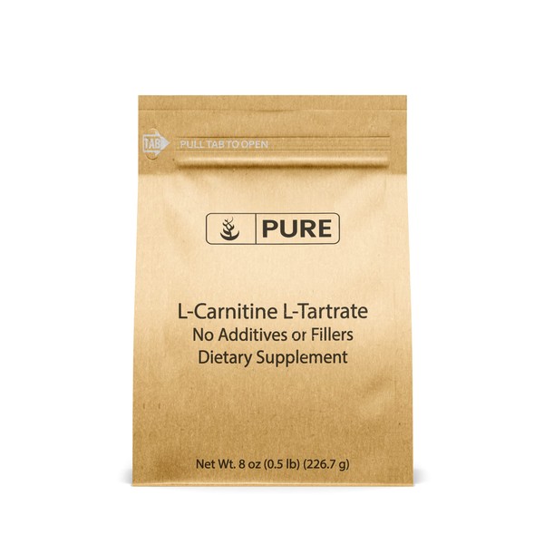 Pure Original Ingredients L-Carnitine L-Tartrate (8oz) Powder, Amino Acid Supplement, Lab-Verified