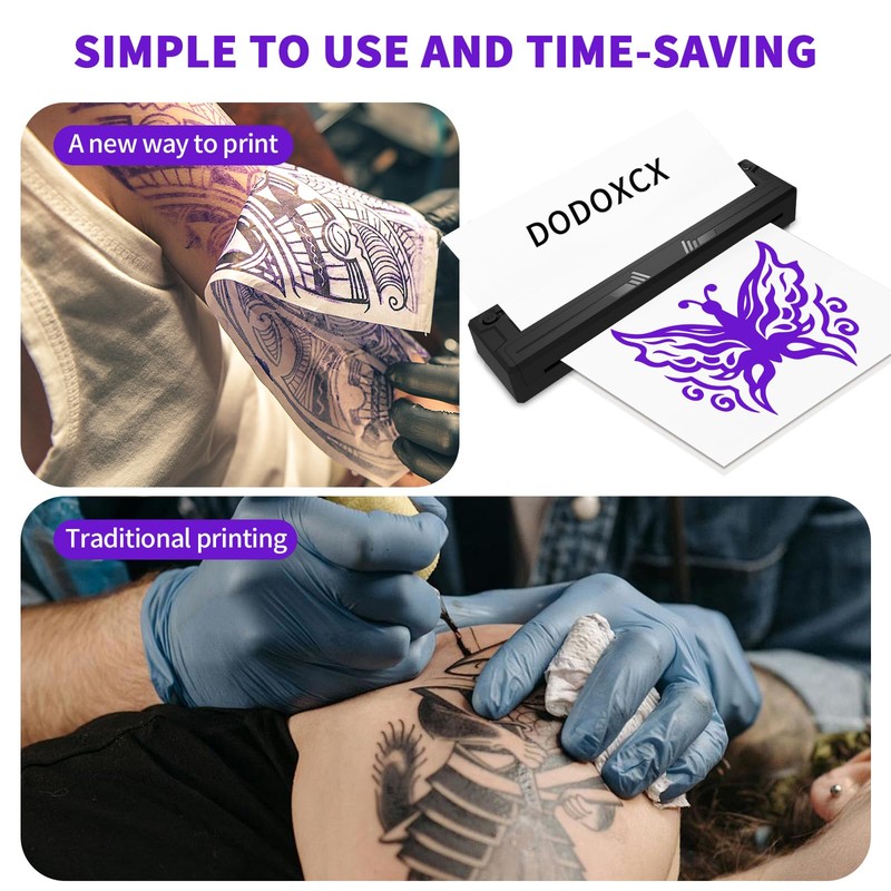 Tattoo Stencil Printer Machine for Tattoo Beginners&Artists,with 10pcs Tattoo Transfer
