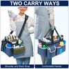ZIOZERTT Cleaning Caddy,Cleaning Bag for Housekeepers,Cleaning Supplies Organizer with Handle,Blue