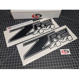 ZR2 4x4 Decals (2-Pack) Bedside Fender Stickers Fits 2022-2025 Silverado Colorado Select Color: (Gloss Blackout)