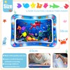 COSORO Tummy Time Mat Inflatable Water Mat for Babies,70*50cm Blue
