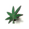 Green Weed Ganja Bong Marajuana Metal Pin Badge Leaf