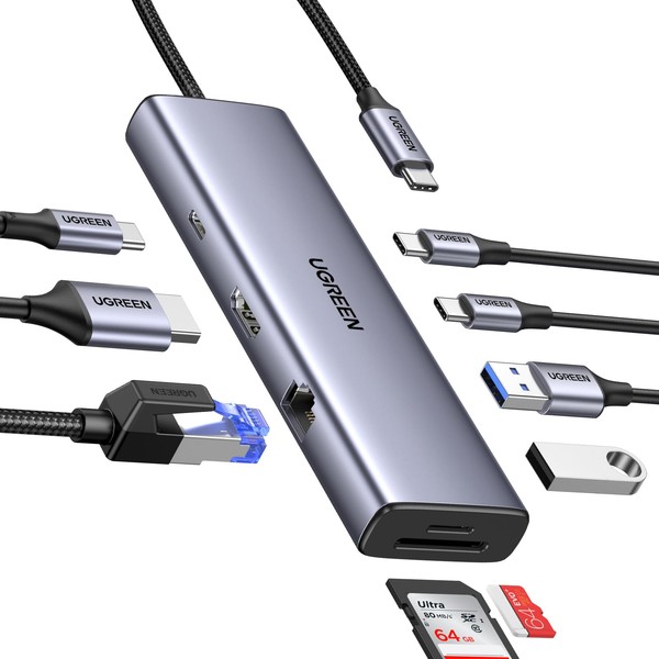 UGREEN Revodok 109 USB C Hub 9-IN-1 [USB-A*2+USB-C*2] USB 3.0