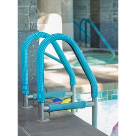 KoolGrips Handrail Cover for Swimming Pool & Spa 4 Foot Length 1.90 Diameter | Color: Teal | Installs in Seconds w Zipper - No Tools Needed | Eliminates Hot & Cold Handrails