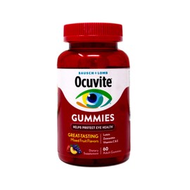 Ocuvite Eye Health Gummies, Mixed Fruit Flavors, 60 Count (Pack of 2)