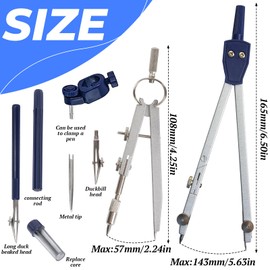 KIPTVO Scribe Tool, Compass Set, Scribing Tool, Scribing Tool for Woodworking, Woodworking Compass Scriber, Scribing Compass, Multi Function Scribing tool Kit, Accurate Circle Compass Tool for Drawing