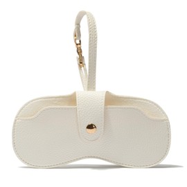 SIRAMO Glasses Case, Stylish, Eyeglass Case, Thin, Sunglasses Case, Outdoor, Sunglasses Case, Soft, Eyeglass Case, Cute, Stylish, Women's, Glasses Case, Lightweight, white