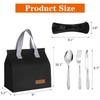 FANTESI Insulated Lunch Bag with 3 Cutlery Set Heat Cold