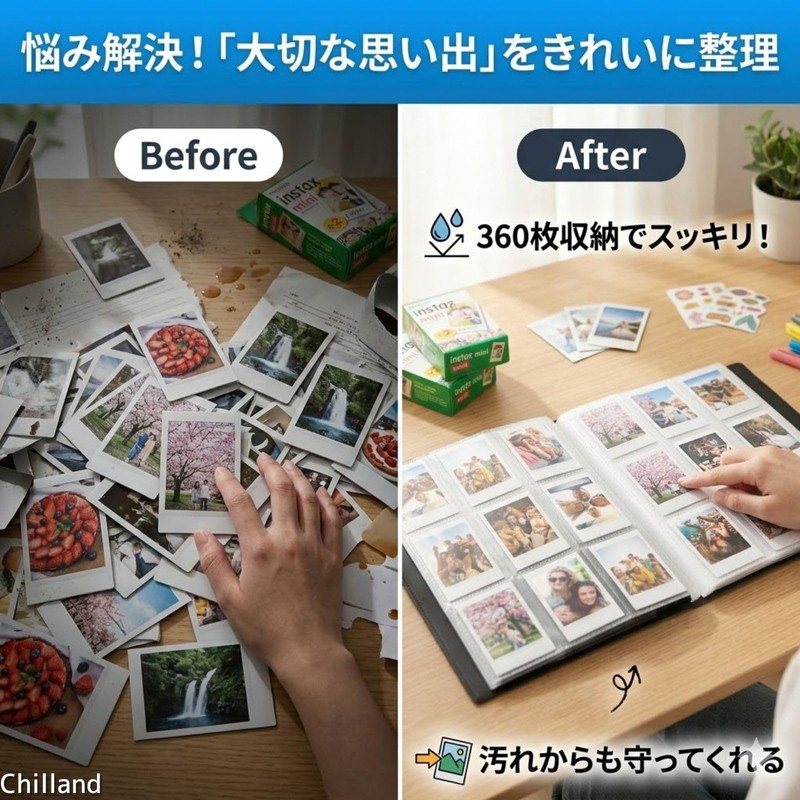 Chilland 360 Albums Large Capacity Photo Albums Side In Photo
