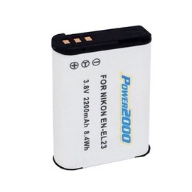 Power 2000 Digital Camera Battery, Works with Nikon Coolpix P600 Digital Camera, (li-ion, 3.8V, 2200 mAh) Ultra Hi-Capacity, Compatible with Nikon EN-EL23 Battery