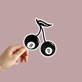 8 Ball Sticker Cherries Sticker Funny Meme Sticker Cute Sticker Laptop Sticker Water Bottle Sticker Phone Sticker Notebook Sticker
