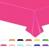 Tablecloth, pink, 137 x 274 cm, disposable tablecloth, plastic tablecloth,