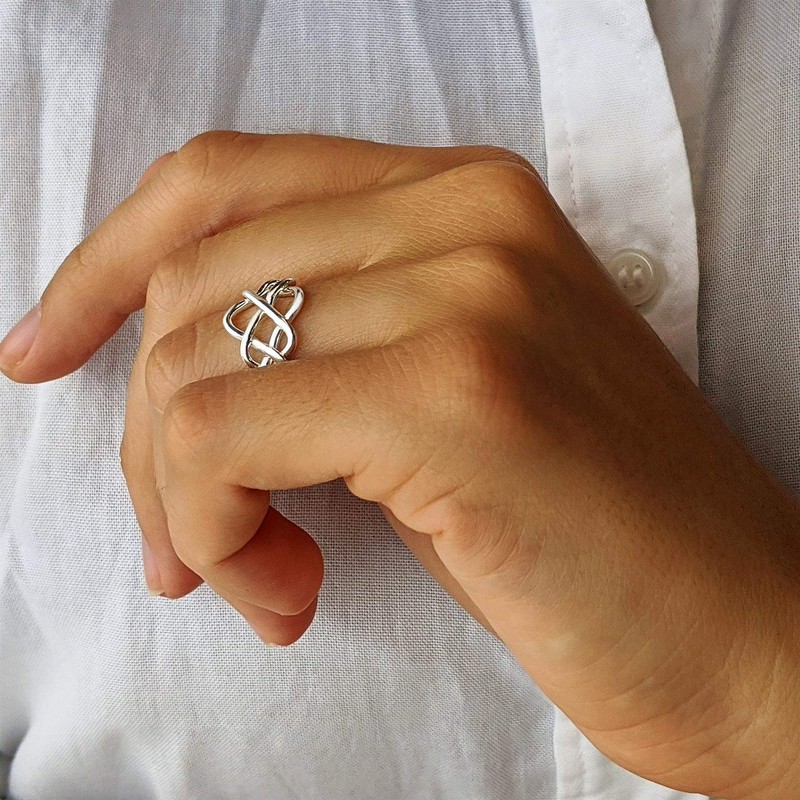 Silverly Women Men 925 Sterling Silver Traditional Celtic Knot Twist