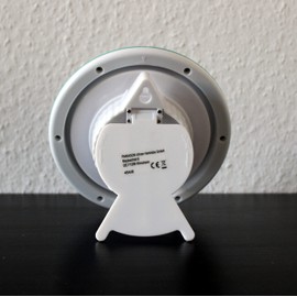 Atlanta 454/1 Waterproof Bathroom Clock for Hanging and Standing, Red