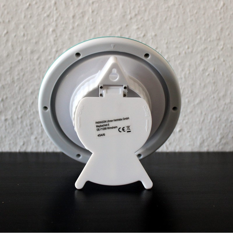 Atlanta 454/1 Waterproof Bathroom Clock for Hanging and Standing, Red