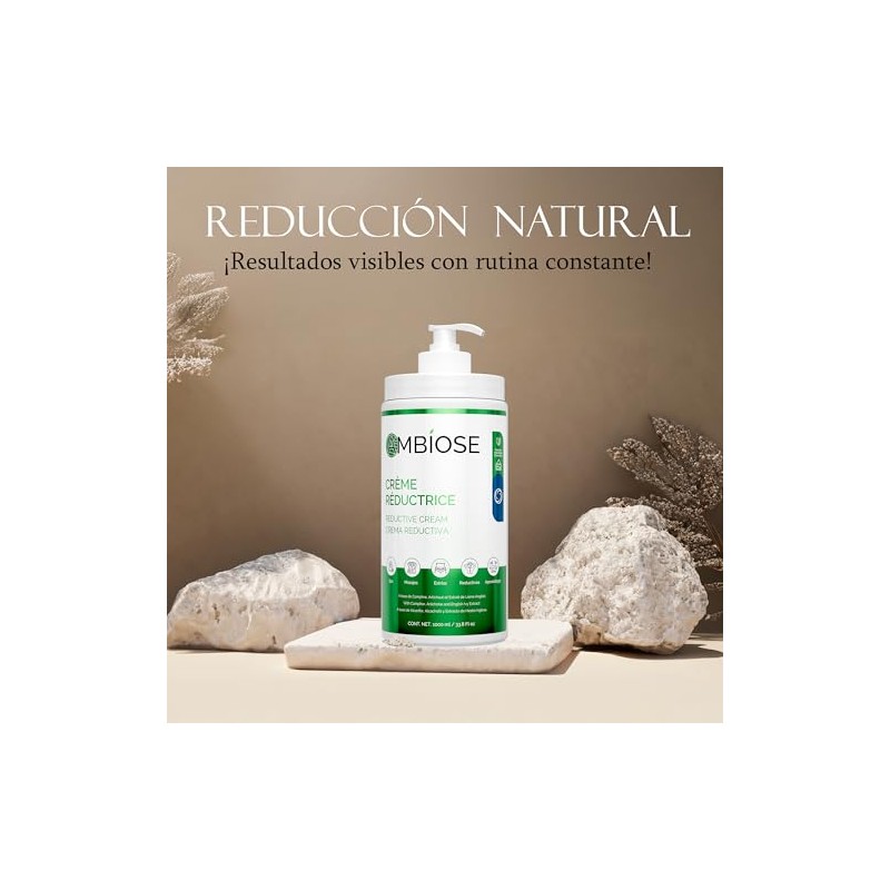 Crema Reductiva Ambiose 1000 ml, Elimina Grasa, Reduce Medidas, Tonifica