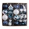 Valery Madelyn Christmas Baubles for Christmas Tree Decorations,40pcs 5-9cm Blue