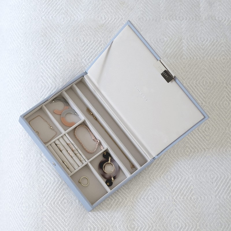 Stackers Dusky Blue Classic Medium Jewellery Box Lid