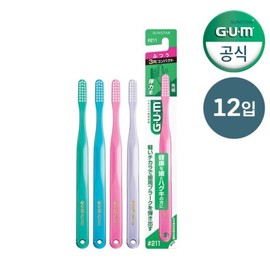 GUM Dental General Classic 3-Row Toothbrush 211 12-Pack / GUM 검 치과 일반 클래식 3줄모 칫솔 211 12개입
