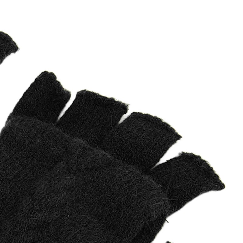USB Heated Gloves Full Half Fold Back Warm Heated Winter