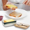 Stone Large Butter Dish with Lid for Countertop,Ceramic Butter Keeper