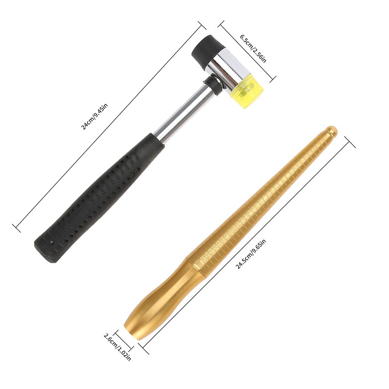 3pcs / Set Ring Mandrel Sizer Finger Measuring Stick Handle