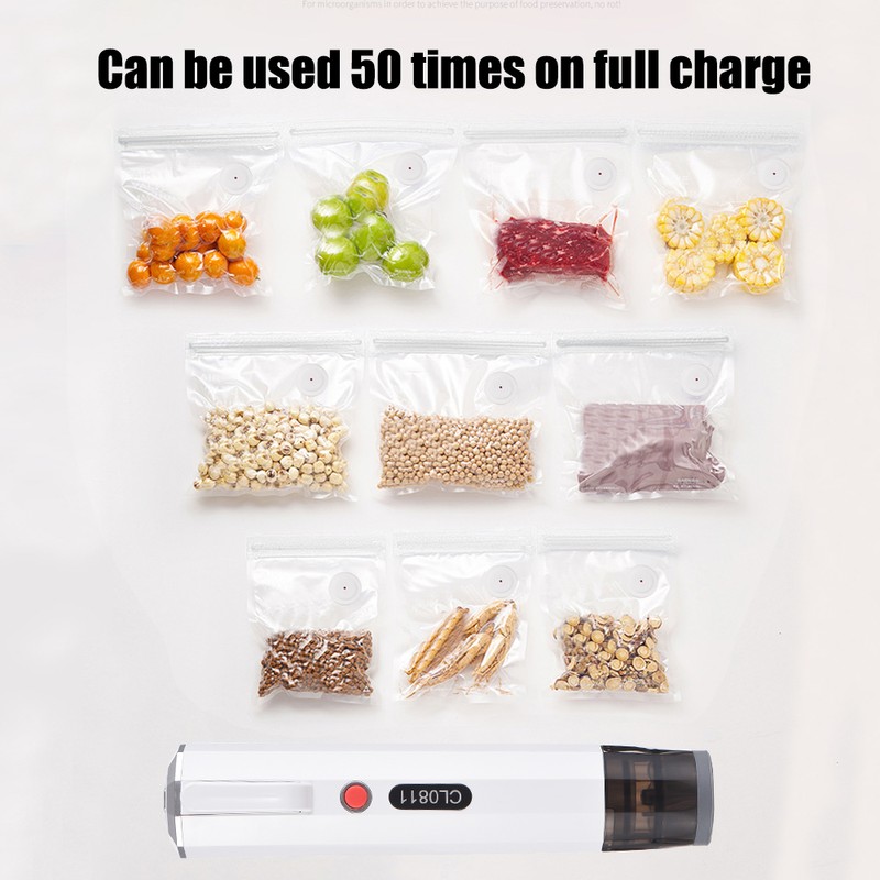 Handheld Vacuum Sealer Machine Portable USB Charging Cordless 2-in-1 Manual