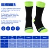 BBXWANG Unisex Waterproof Socks, Green / Black