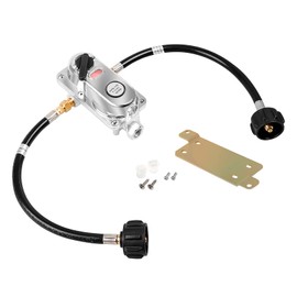 Roastove RV Propane Regulator for Dual Tanks, 2 Stage Auto Changeover LP Regulator with 2PCS 12 Inch Pigtails for RV Trailers Camper, Vans/Trailers Primary Cylinder…