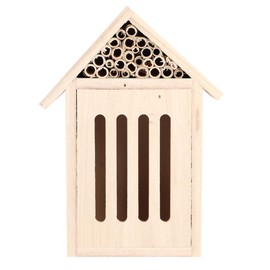Garden Outdoor Wooden Insect Bee House Wood Bug Room Shelter Nesting Box Decoration(C Type )