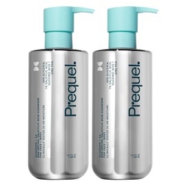 Prequel Skin Gleanser SA, Moisturizing Glycerin Face Wash,1% Salicylic Acid Face Cleanser, Unscented and Combination Skin Face Soap, 13.5 ounce (each) Pump Bottles - 6.75 fluid ounce (Pack of 2)