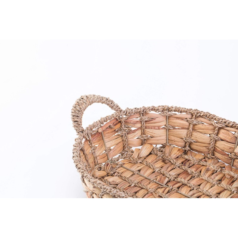 Seagrass Fruit Bread Basket Tray with Handles (Small)
