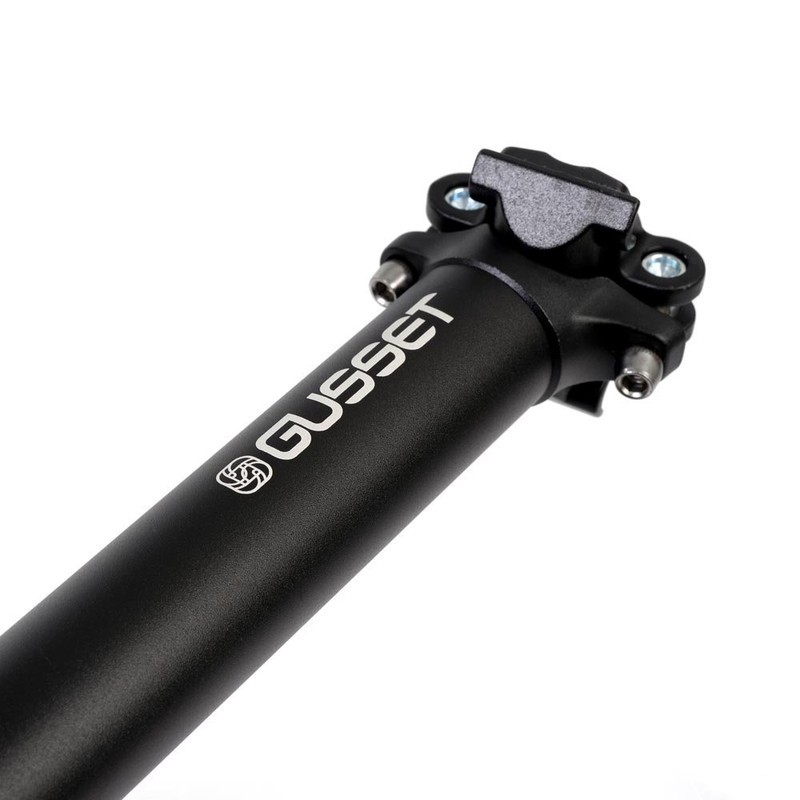 Gusset Lofty 450mm Extra Long Seatpost Black - Black, 30.9mm
