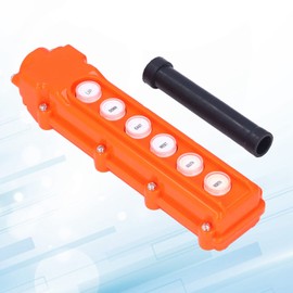 Crane Pendant Button Switch,Remote Control Station Up-Down Switch Rainproof Handheld Hoist Crane Pendant Control Station Box 220V/500V