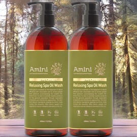 Amini Refreshing Cleansing, Skin Softening, Refreshing Scent, Relaxing Spa Oil Wash, Herbal Scent, 2 Pieces 400ml / 아미니 산뜻한세정 피부유연 상쾌한향 릴렉싱 스파오일워시 허브향 2개 400ml