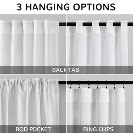 Hokibero Extra Long Linen Curtains 20 ft Length for 2 Story Living Room Off White Faux Linen Tall Curtains for High Ceiling or Large Window Great Room 20 FT (Off White 1 Panel 52 x 240 Inches)
