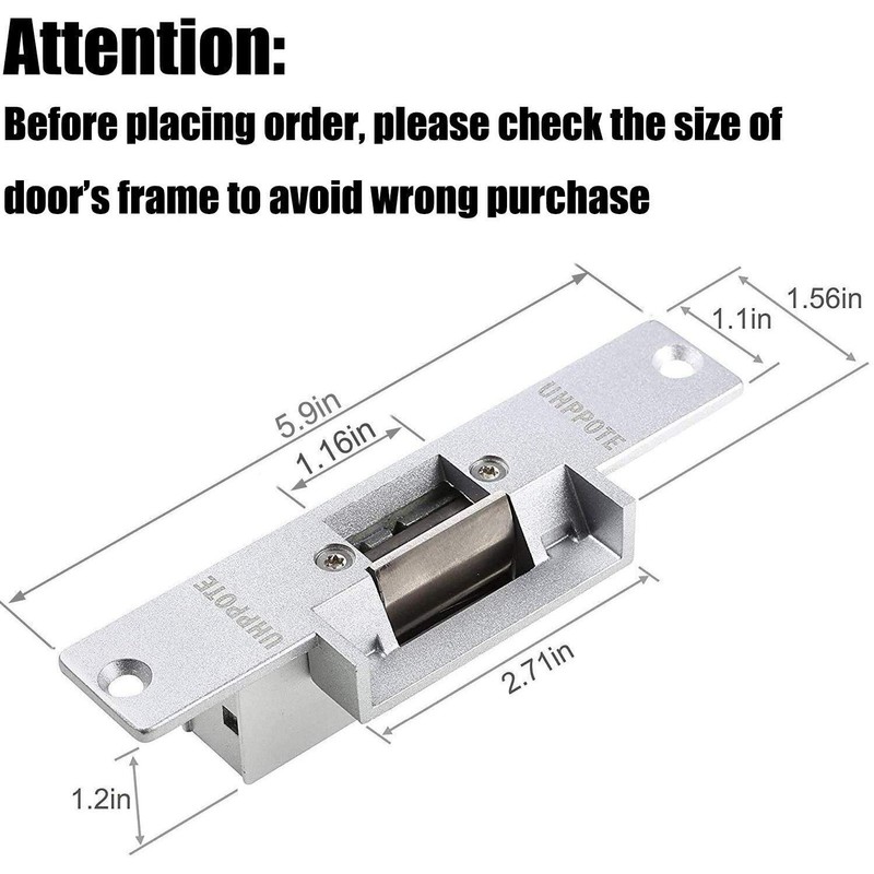 UHPPOTE 2.4GHz WiFi Electric Stike Access Control Door Lock Kit